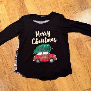 Black Christmas Long Sleeve Shirt